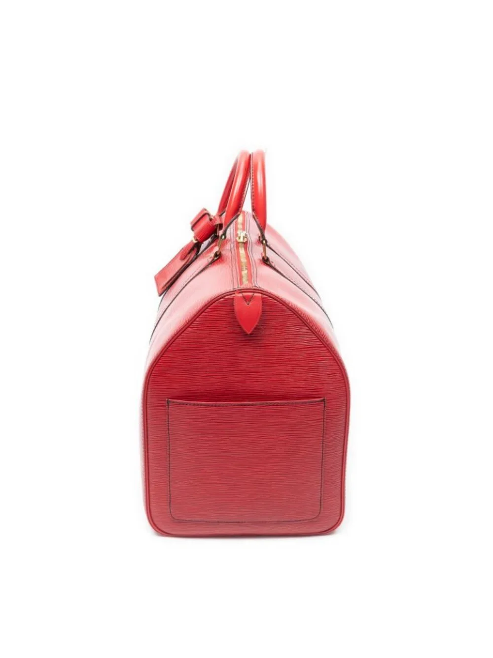 Louis Vuitton Keepall Black Stitch Red